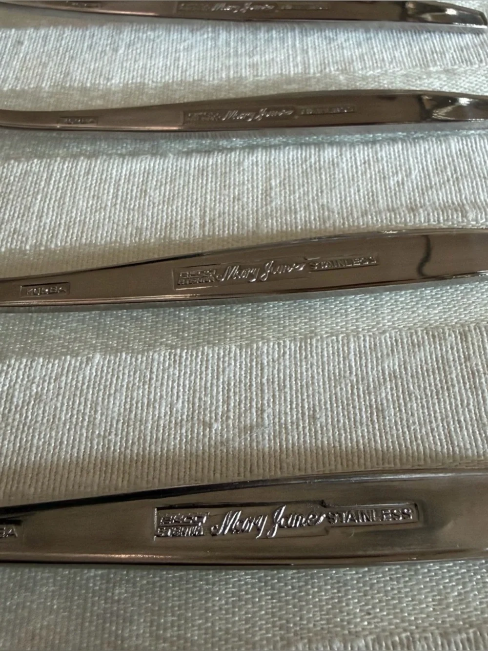 Ekco Eterna Mary Jane Classic Stainless Steel Japan MCM Flatware Lot of 10 Pcs
